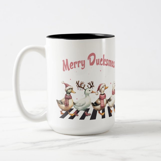 Deux Tone Mug Merry Ducksmans (Gauche)