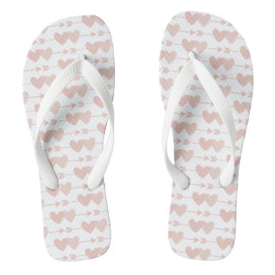 Deux tongs de coeur (blanc)