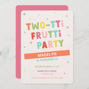 Deux tti Frutti 2e Invitation anniversaire pour fi
