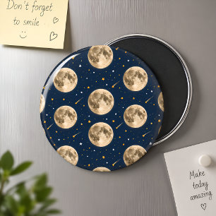 Deux vers la Lune Magnet Faveur de fête d'annivers