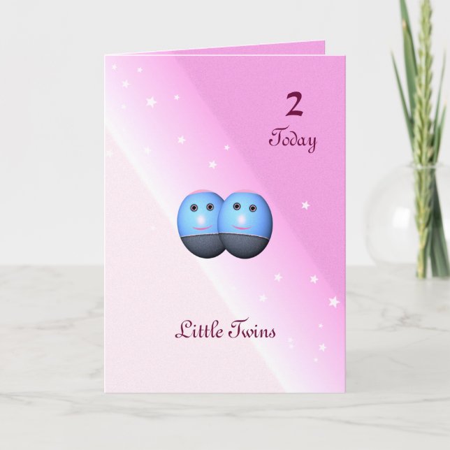 Deuxième carte d'anniversaire pour les filles jume (Devant)