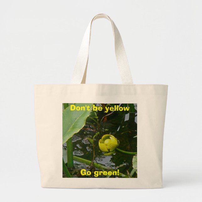 Devenez écolo Nénuphar jaune ! Sac fourre-tout (Devant)