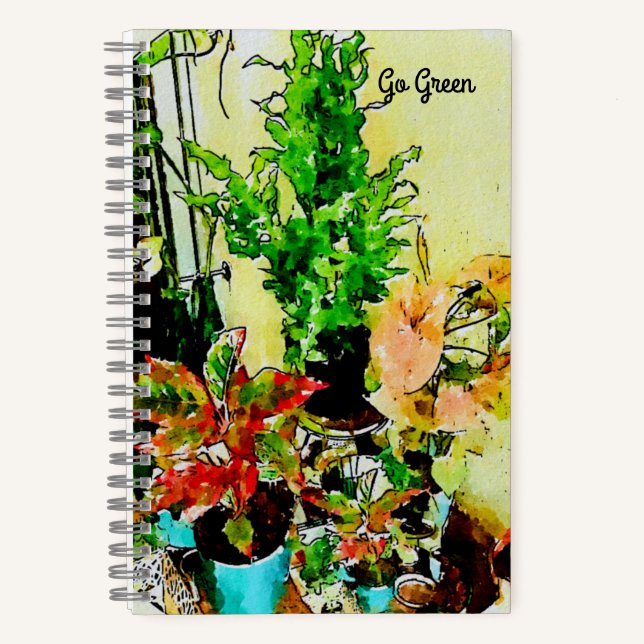 Devenez écolo Watercolor Art Garden Carnet personn (Recto)