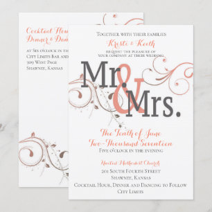 Devenir M. & Mme 5x7 Faire-part de mariage