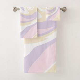 Déversement - rose pastel, jaune et violet