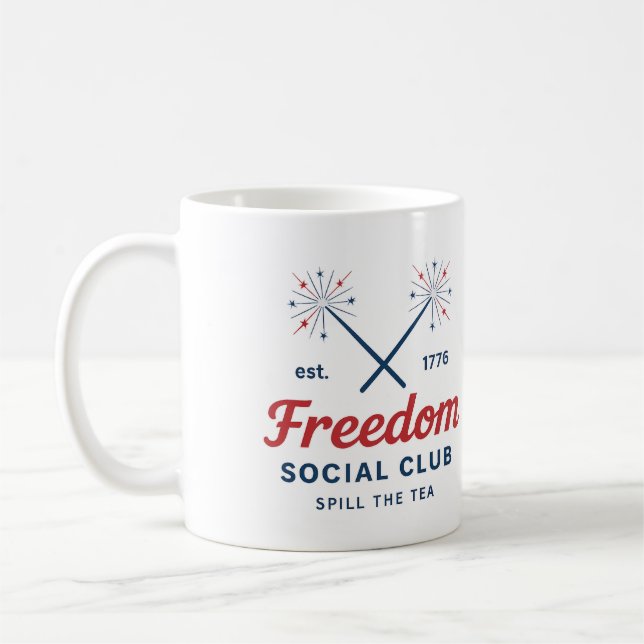 Déverser le thé 4 juillet Mug (Gauche)