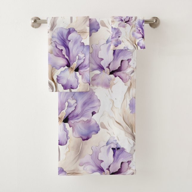 Déversoir de mariage floral d'iris pourpre romanti (En situation)
