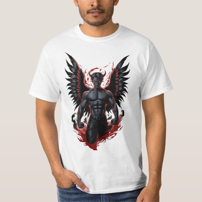 Devil Angel Battle T-Shirt Designs (Devant)