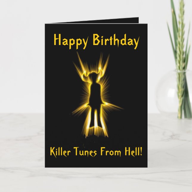 Devil Tunes ! Carte d'anniversaire (Devant)