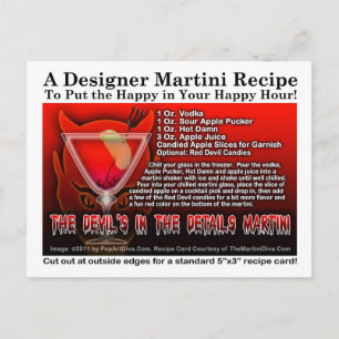 Devil's in the Details Carte postale Martini Hallo