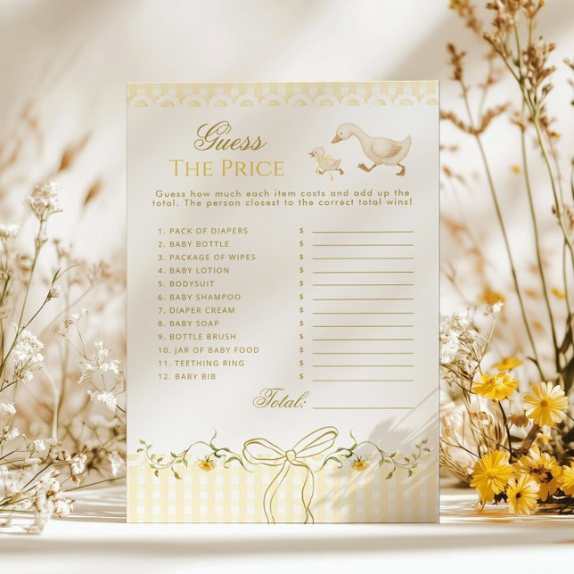 Devine le prix Bête de bébé jeu de baby shower (Créateur téléchargé)