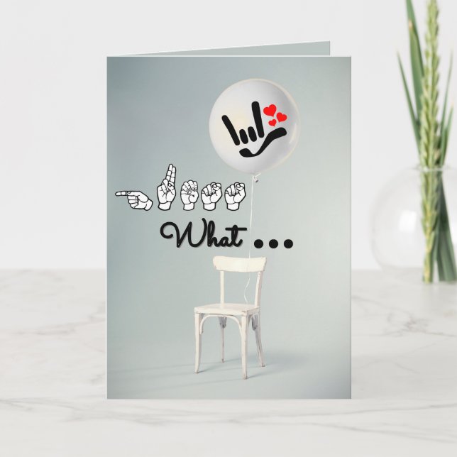 « Devine quoi… Je t'aime » – Carte d'anniversaire  (Devant)