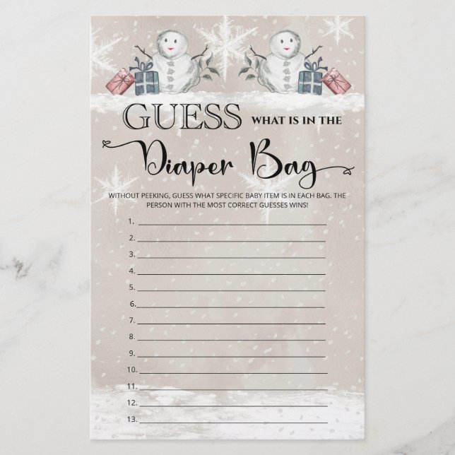 Devinez ce qu'il y a dans le baby shower de sacs d (Devant)