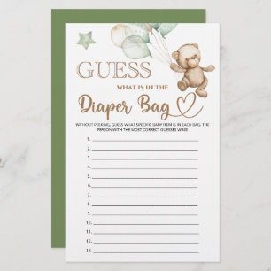 Devinez ce qu'il y a dans le baby shower d'ours de