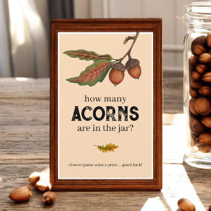 Devinez combien d'Acorns Automne Baby shower Jeu S