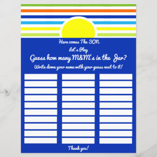 Devinez Combien De Baby showers Jeu Ici vient Fils