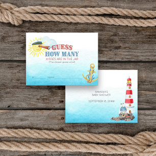 Devinez combien de Baby showers nautiques carte de
