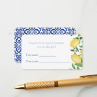 Devinez combien de citrons Wedding shower carte de