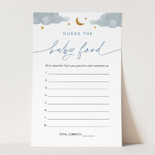 Devinez la Baby Food Game Card Twinkle Little Star