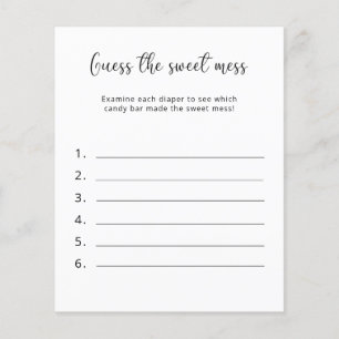 Devinez la douceur du jeu - Baby shower