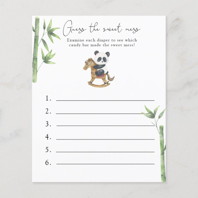 Devinez la douceur du jeu - Baby shower (Devant)