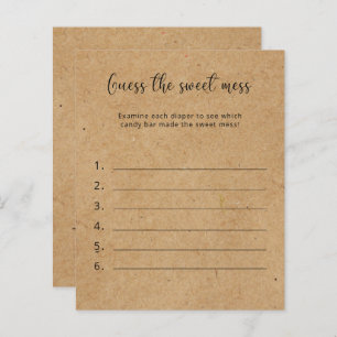 Devinez la douceur du jeu - Baby shower