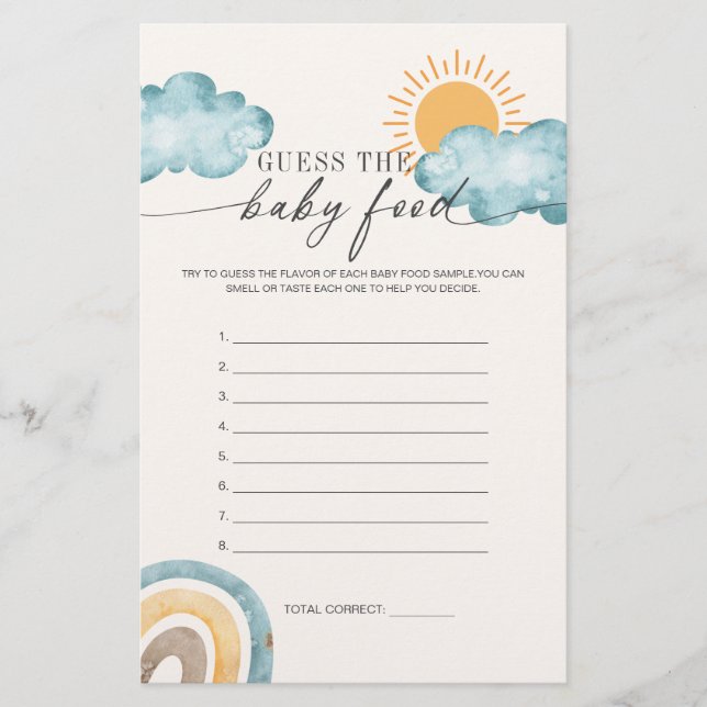 Devinez la nourriture pour bébé | Jeu de baby show (Devant)