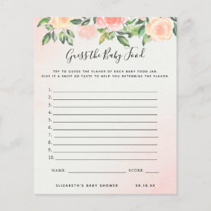 Devinez la nourriture pour bébés   Jeu Baby shower