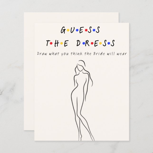 Devinez la robe (Devant / Derrière)