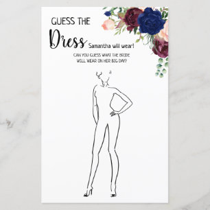 Devinez la robe nuptiale douche anglais jeu espagn