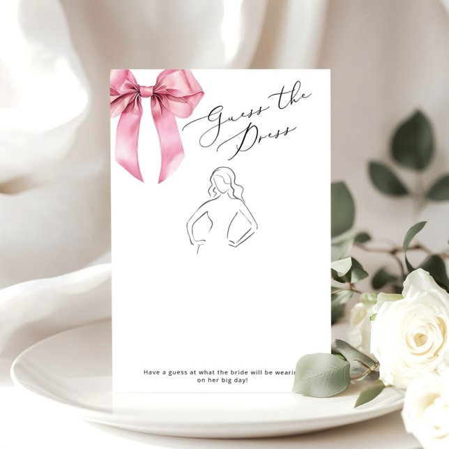 Devinez la robe Pink Bow Script Bridal Jeu (Créateur téléchargé)