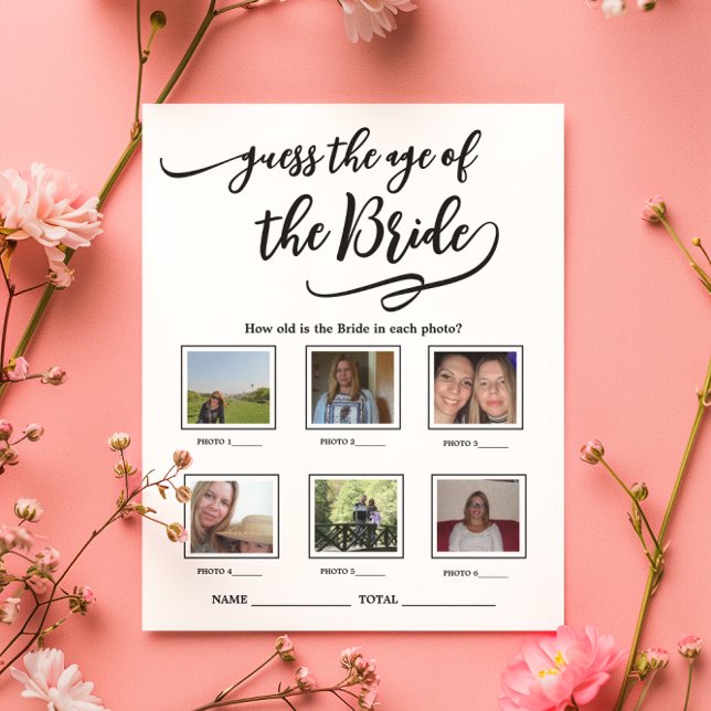 Devinez l'âge du jeu de Fête des mariées de mariée (Créateur téléchargé)