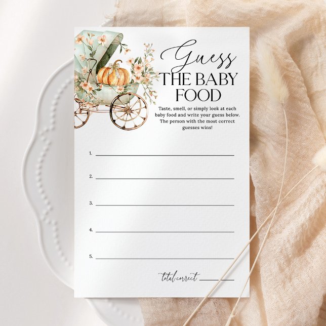 Devinez Le Baby shower Citrouille d'automne de nou (Créateur téléchargé)