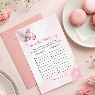 Devinez le Baby shower Tune Chanson Jeu Rose Douch