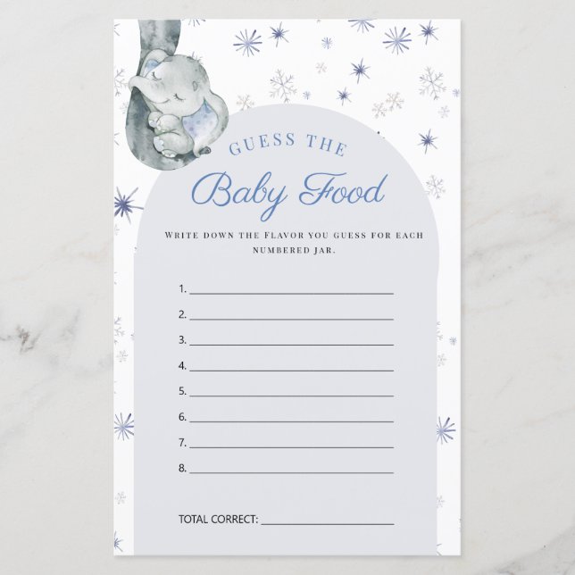 Devinez Le Bébé Alimentation Eléphant Blue Baby sh (Devant)