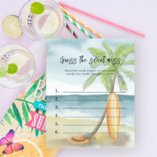 Devinez le doux désordre - Jeu de baby shower Surf