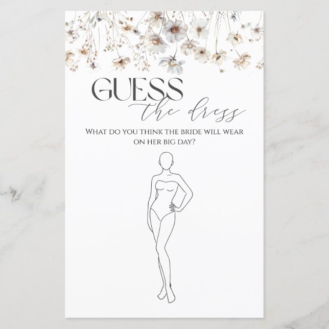Devinez Le Fleur sauvage Robe Fête des mariées Jeu (Devant)