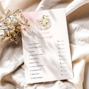 Devinez le jeu de Baby shower Citrouille de la fil