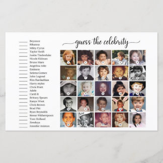 Devinez Le Jeu De Baby shower De Célébrité, Qui Es