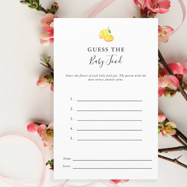 Devinez le jeu de Baby shower de citron pour bébé (Créateur téléchargé)