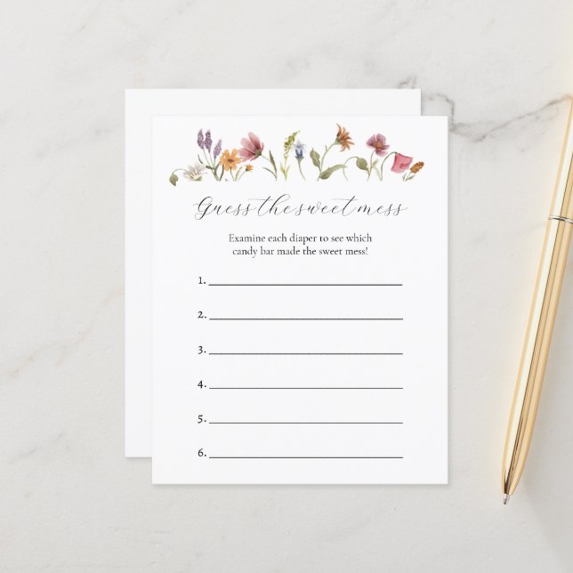 Devinez le jeu de Baby shower de mats doux (Devant/Arrière en situation)