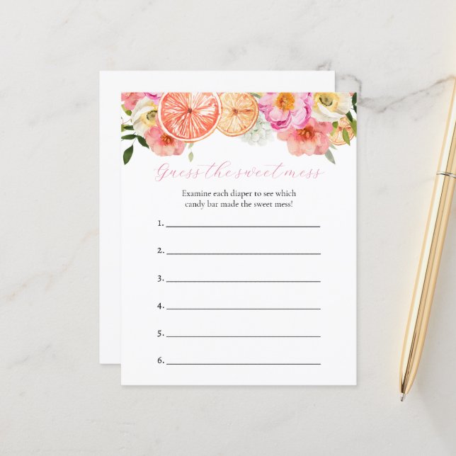 Devinez le jeu de Baby shower de mats doux (Devant/Arrière en situation)