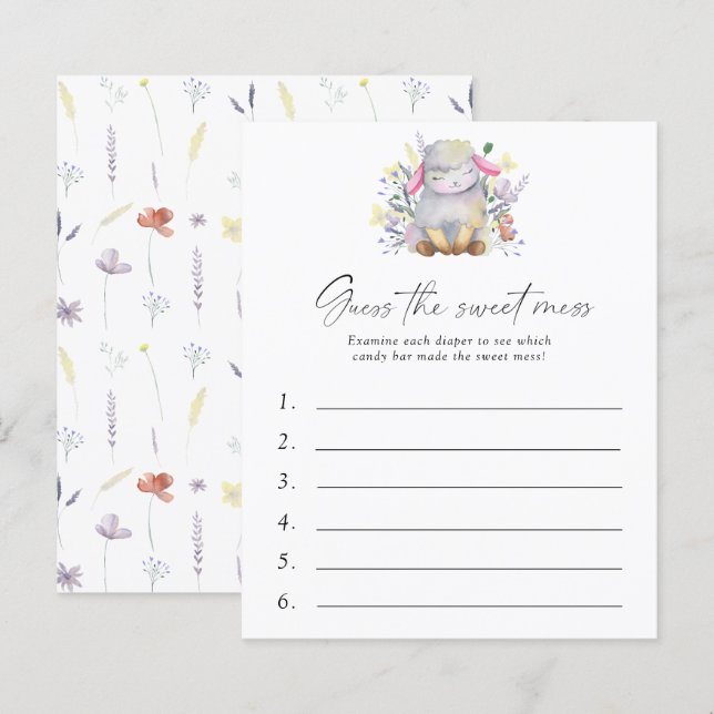 Devinez le jeu de baby shower doux et désordonné - (Devant / Derrière)