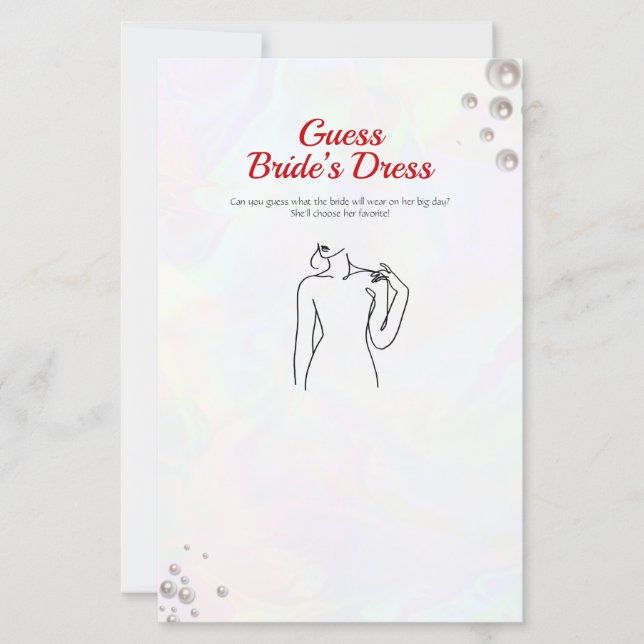 Devinez le jeu de perles Fête des mariées robe (Devant)