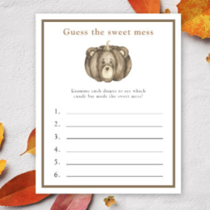Devinez le jeu Sweet Mess - ours Citrouille