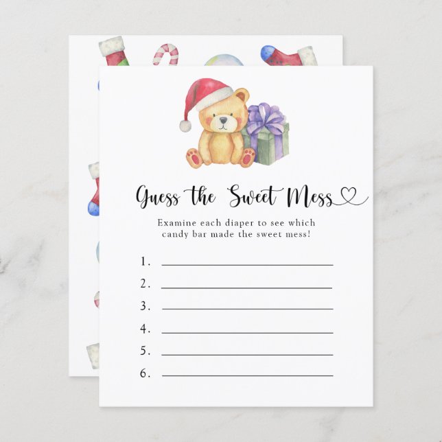 Devinez le jeu Sweet Mess - Ours d'hiver (Devant / Derrière)