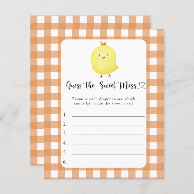 Devinez le jeu Sweet Mess - Petit poulet (Devant / Derrière)