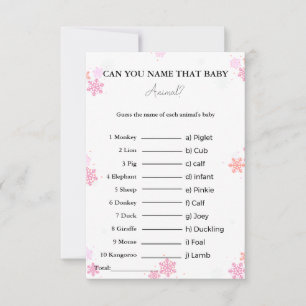devinez le nom du jeu de baby shower animal bébé