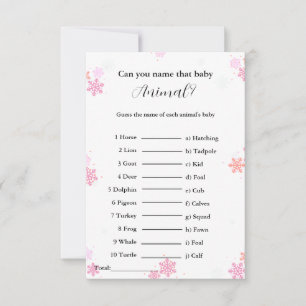 devinez le nom du jeu de baby shower animal bébé