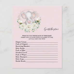 Devinez le prix Baby shower Jeu